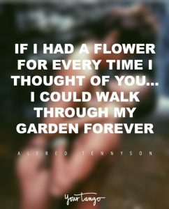 Gambar 22 : Jika aku mempunya sebuah bunga di tiap aku memikirkanmu, maka aku akan memiliki taman bunga