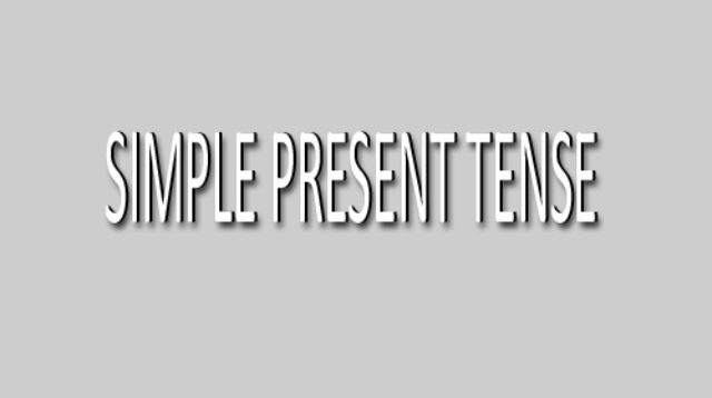 simple present tense